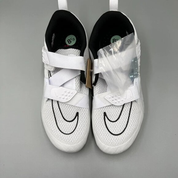 NWT - Nike Men's 8.5 SuperRep Cycle 2 Shoes White Red Swoop - Picture 4 of 12